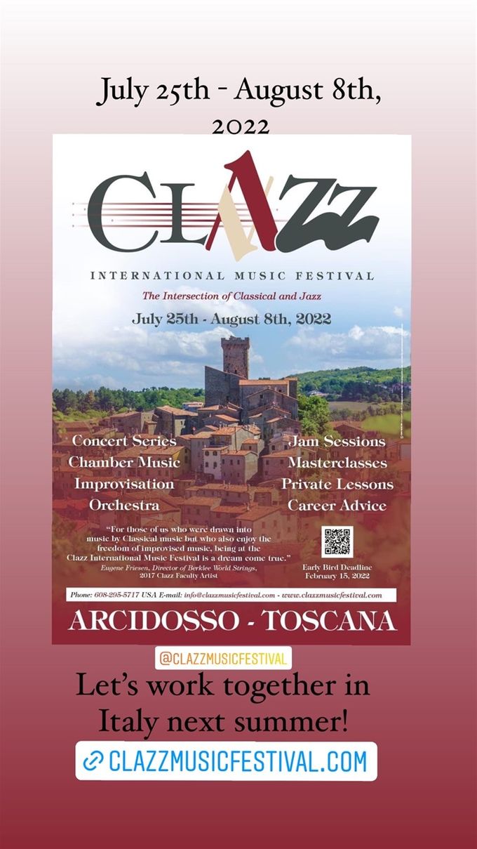Let’s work together in Italy 🇮🇹 next summer! www.class music festival.com